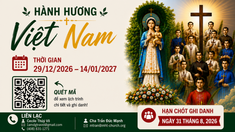 Pilgrimage to Vietnam Dec. 29, 26 – Jan. 14, 27