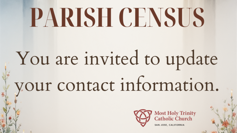 Parish Census Sunday – June 6 and 7