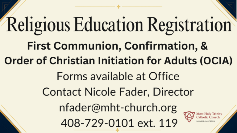 Religious Education Registration Open